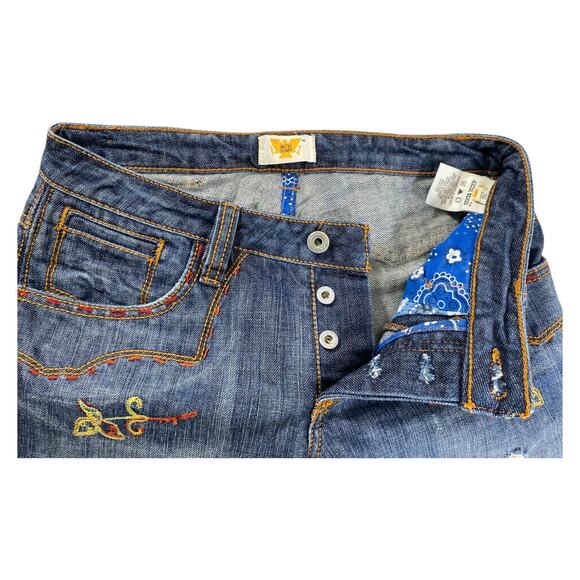 Antik Denim Women’s Embroidered Bootcut Jeans | Y2K Boho Festival Retro - Picture 4 of 7